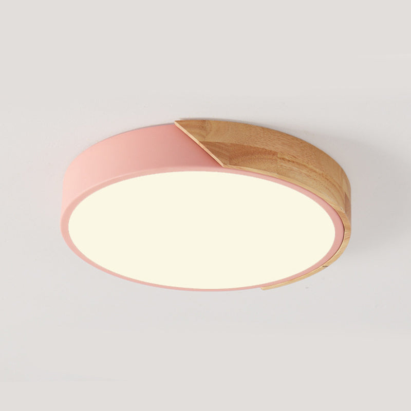 Modern Macaroon Geometry Shape Flush Mount Lamp Acrylic 1 Light Flush Mount Led Lights