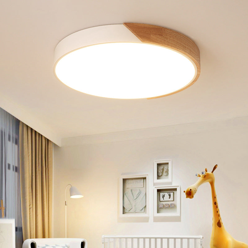 Modern Macaroon Geometry Shape Flush Mount Lamp Acrylic 1 Light Flush Mount Led Lights