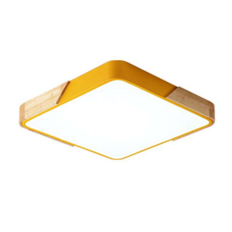 Modern Macaroon Geometry Shape Flush Mount Lamp Acrylic 1 Light Flush Mount Led Lights