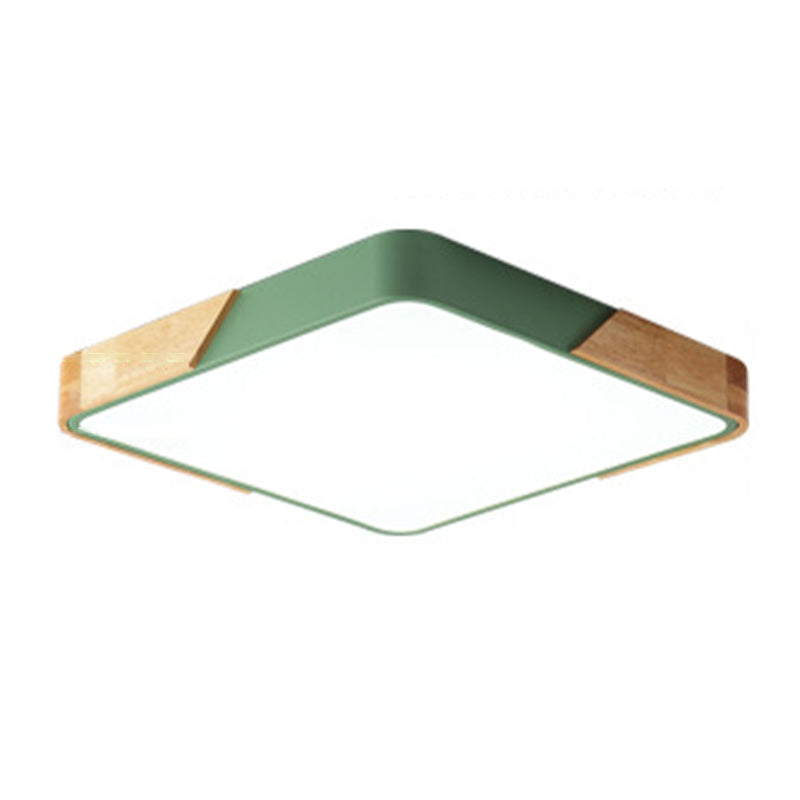 Modern Macaroon Geometry Shape Flush Mount Lamp Acrylic 1 Light Flush Mount Led Lights