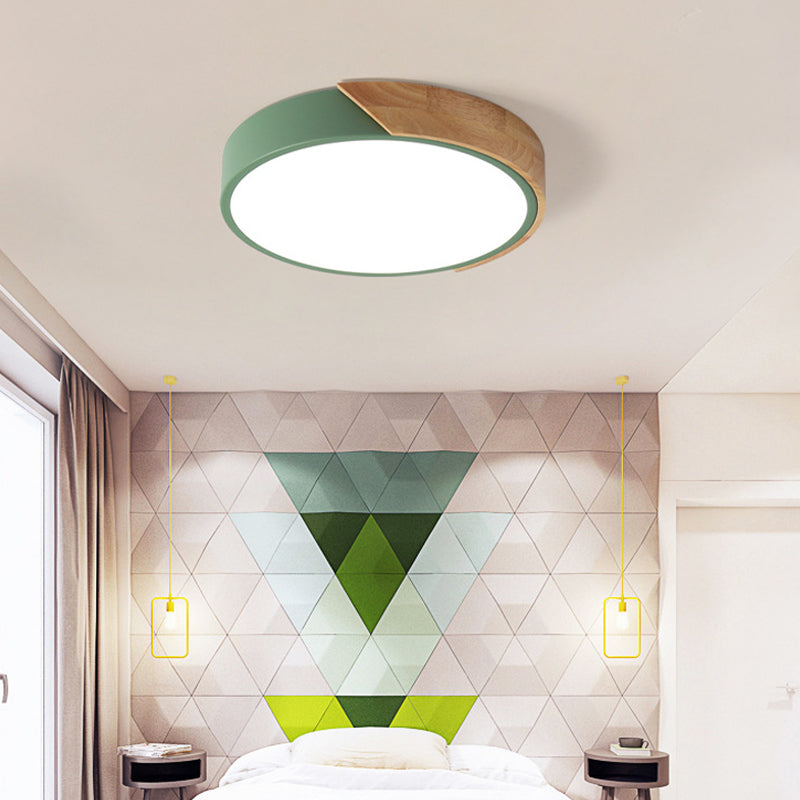 Modern Macaroon Geometry Shape Flush Mount Lamp Acrylic 1 Light Flush Mount Led Lights