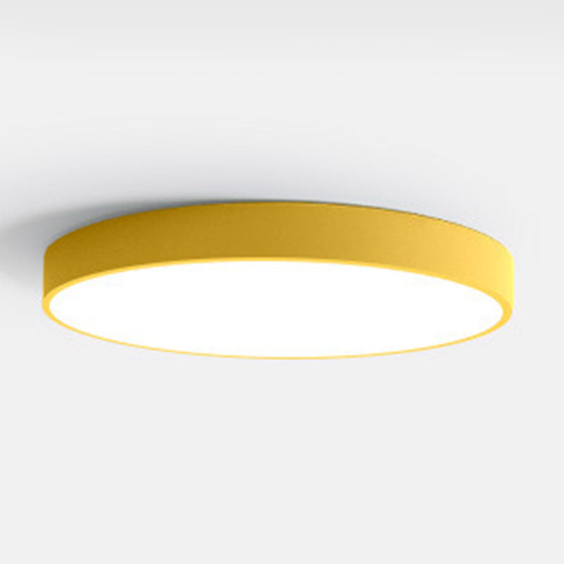 Lampada da soffitto rotonda moderna Macaroon Acrilico 1 Luce LED Flush Mount per camera da letto