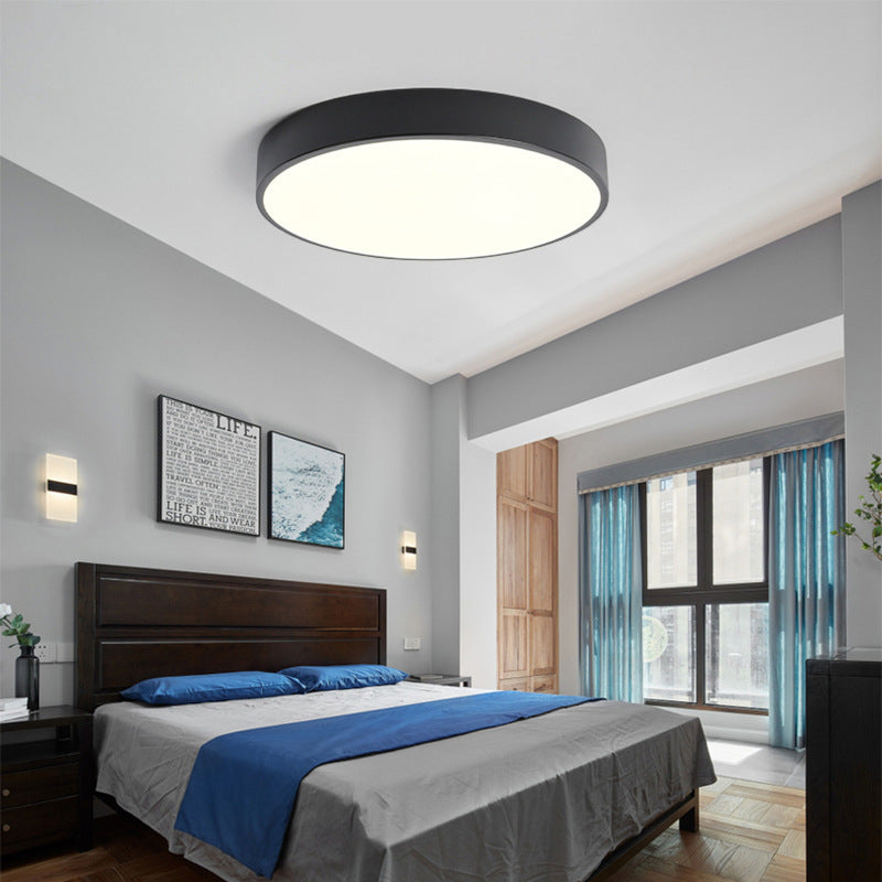 Lampada da soffitto rotonda moderna Macaroon Acrilico 1 Luce LED Flush Mount per camera da letto