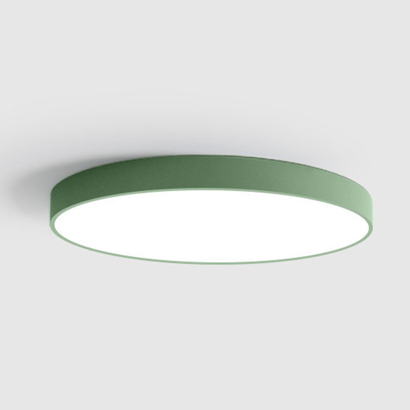 Lampada da soffitto rotonda moderna Macaroon Acrilico 1 Luce LED Flush Mount per camera da letto