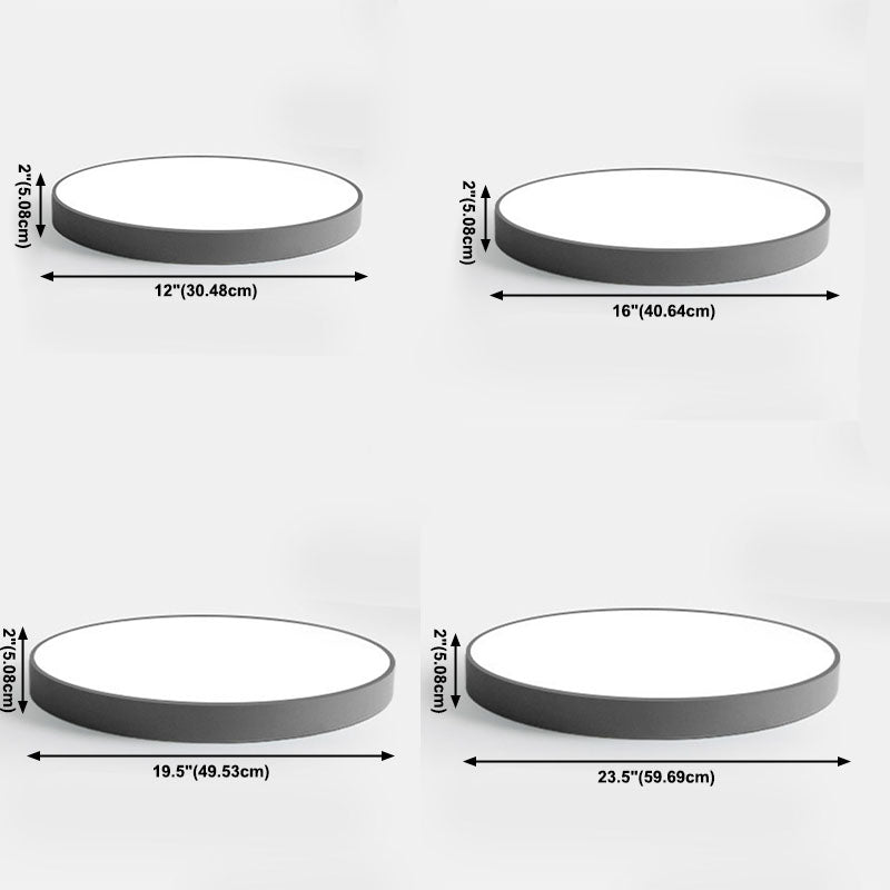 Lampada da soffitto rotonda moderna Macaroon Acrilico 1 Luce LED Flush Mount per camera da letto