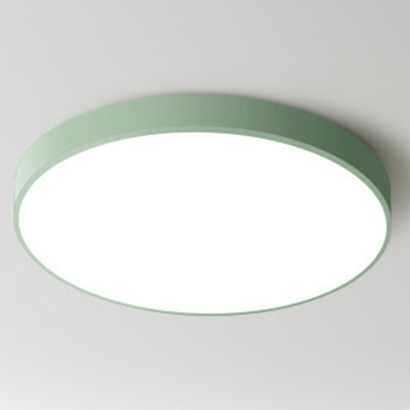 Lampada da soffitto rotonda moderna Macaroon Acrilico 1 Luce LED Flush Mount per camera da letto