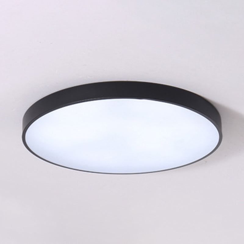 Lampada da soffitto a LED di forma rotonda moderna Macaroon Iron 1 Light Flush Mount per sala da pranzo