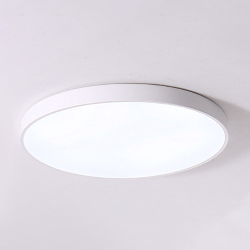 Round Shape LED Ceiling Lamp Modern Macaroon Iron 1 Light Flush Mount for Dining Room