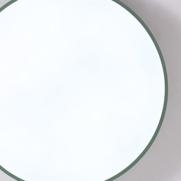 Lampada da soffitto a LED di forma rotonda moderna Macaroon Iron 1 Light Flush Mount per sala da pranzo