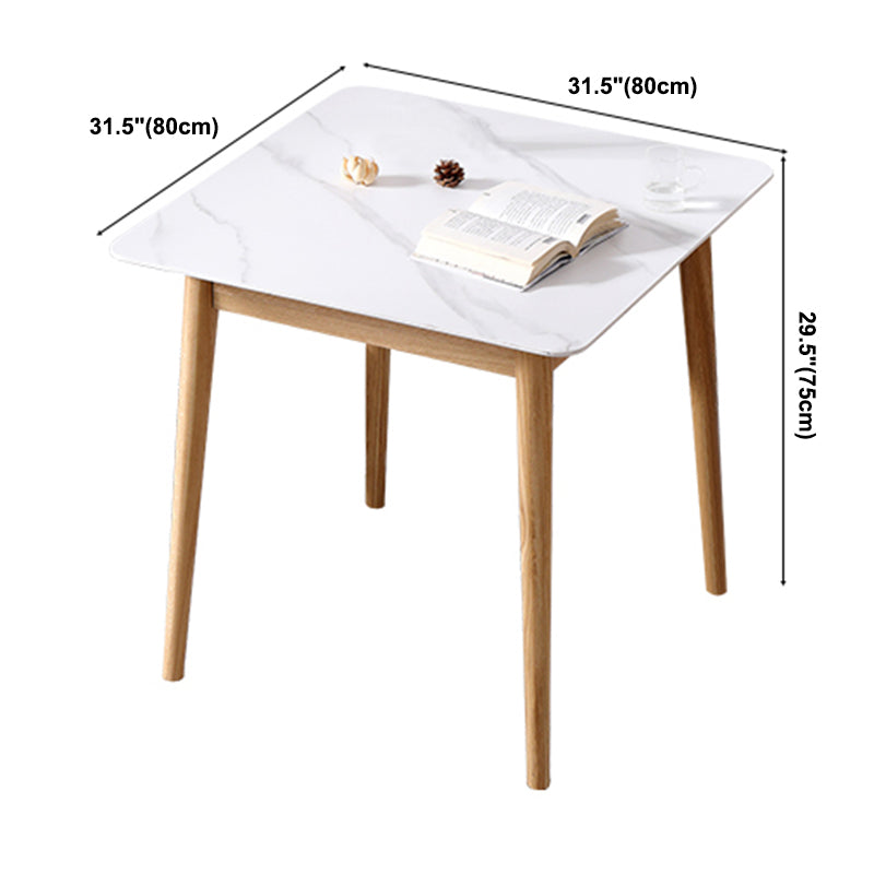 Colección de comedores de piedra Mesa de comedor de estilo industrial con 4 pies