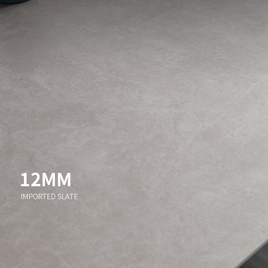 Mesa de comedor de piedra sinterizada de estilo industrial Mesa de rectángulo de base metálica para el hogar