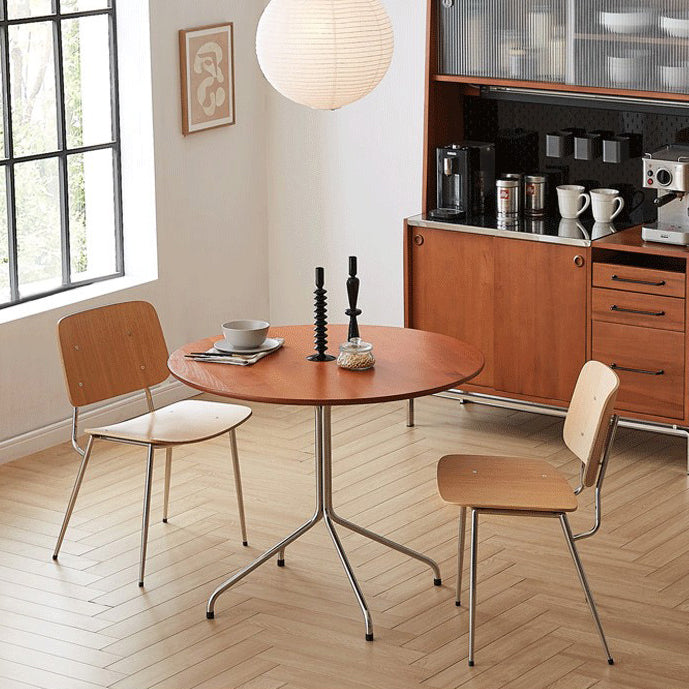 Meubles de 4 pieds contemporains Round Home Furniture en bois massif de salle à manger en bois massif