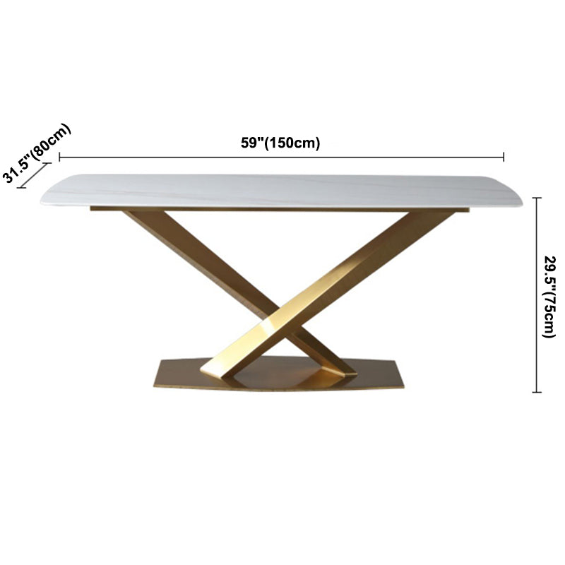 Mesa de comedor rectangular Mesa de piedra tradicional de lujo para la sala de lujo para el hogar