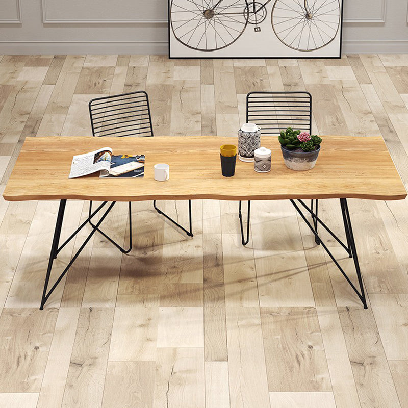 Mesa de comedor de rectángulo de lujo tradicional pino mesa de madera maciza con 4 patas