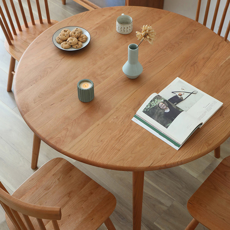 Colección de comedor de madera sólida Mesa de comedor de estilo contemporáneo con 4 patas