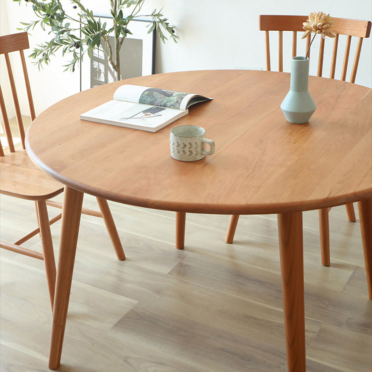 Colección de comedor de madera sólida Mesa de comedor de estilo contemporáneo con 4 patas