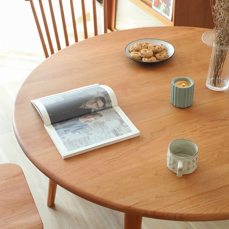 Colección de comedor de madera sólida Mesa de comedor de estilo contemporáneo con 4 patas