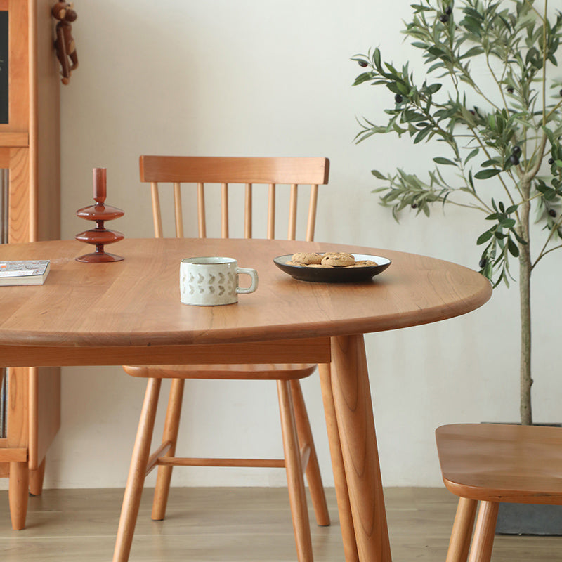 Colección de comedor de madera sólida Mesa de comedor de estilo contemporáneo con 4 patas