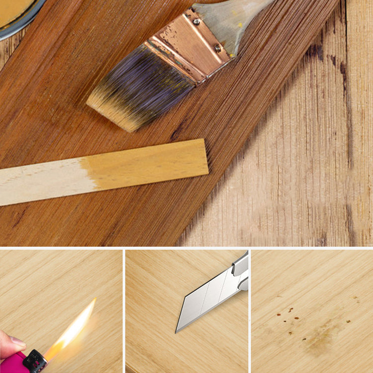 Metaal industriële rechthoek eettafel vaste houten tafel met sleeënbasis