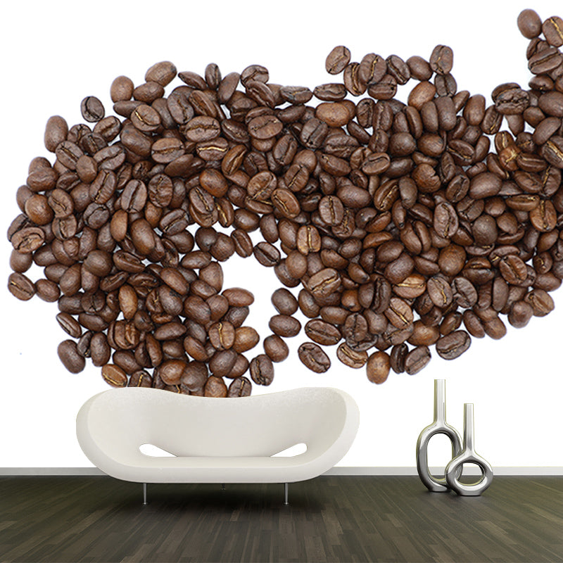 Roasted Coffee Beans Mural for Coffee Shop Mildew Resistant Wall Covering