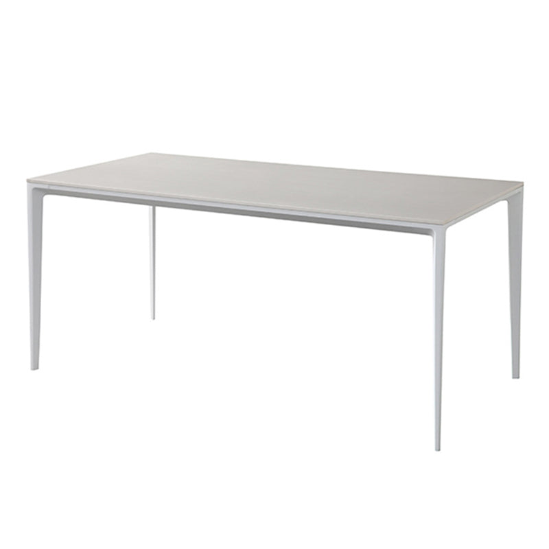 Semplice tavolo da pranzo cucina bianca tavolo da pranzo standard di pietra sinterita con 4 gambe