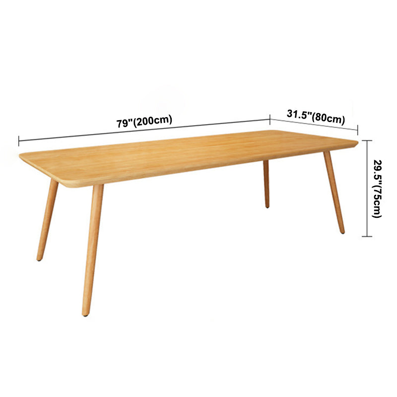 Simplicity Rectangle Dining Room Table Pine Solid Wood Table with 4 Legs