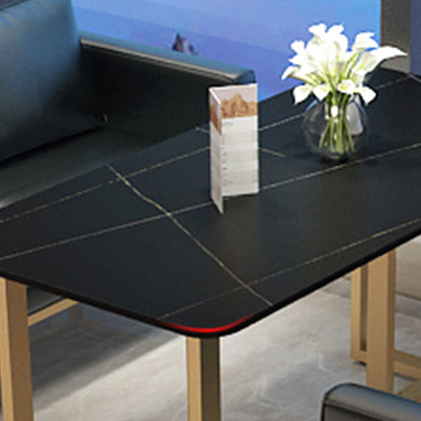 Traditionele luxe stijl eettafel gesinterde stenen tafel voor eetkamer