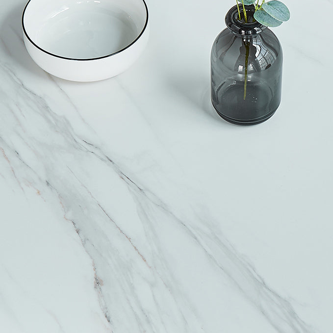 Luxusstil Sintered Stone Esstisch 4 Beine Basis Rechtecktisch für Zuhause