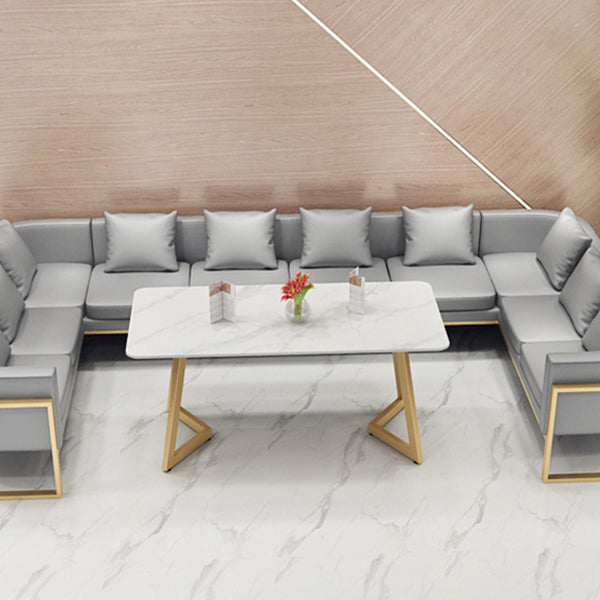 Traditional Luxury Style Dining Table White Sintered Stone Table for Dining Room