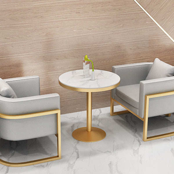 Traditional Luxury Style Dining Table White Sintered Stone Table for Dining Room