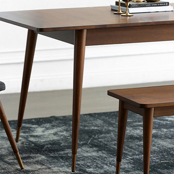 Rechthoek Ash houten tafel in bruine moderne eettafel met 4 poten voor restaurant