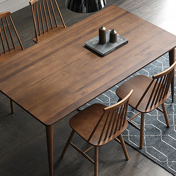 Rechthoek Ash houten tafel in bruine moderne eettafel met 4 poten voor restaurant