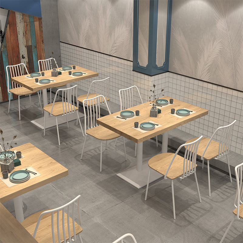 Mesa de comedor de estilo industrial, colección de comedor de madera maciza de pino para interiores