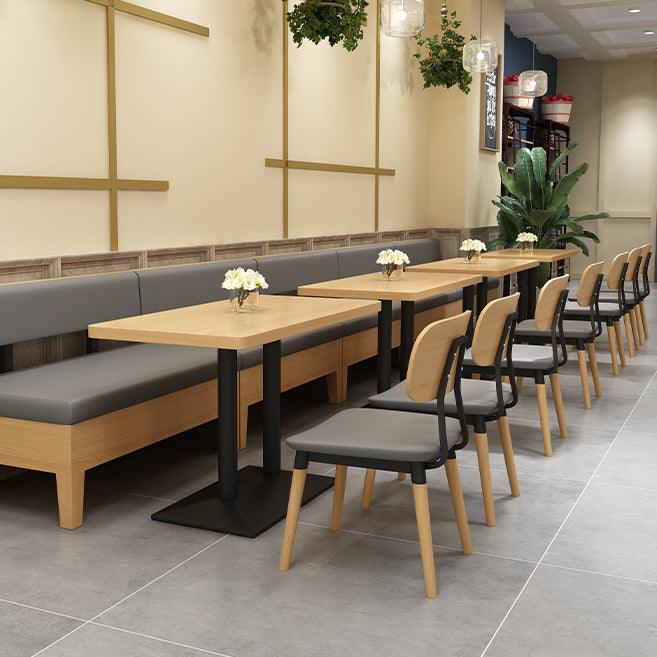 Mesa de comedor de estilo industrial, colección de comedor de madera maciza de pino para interiores