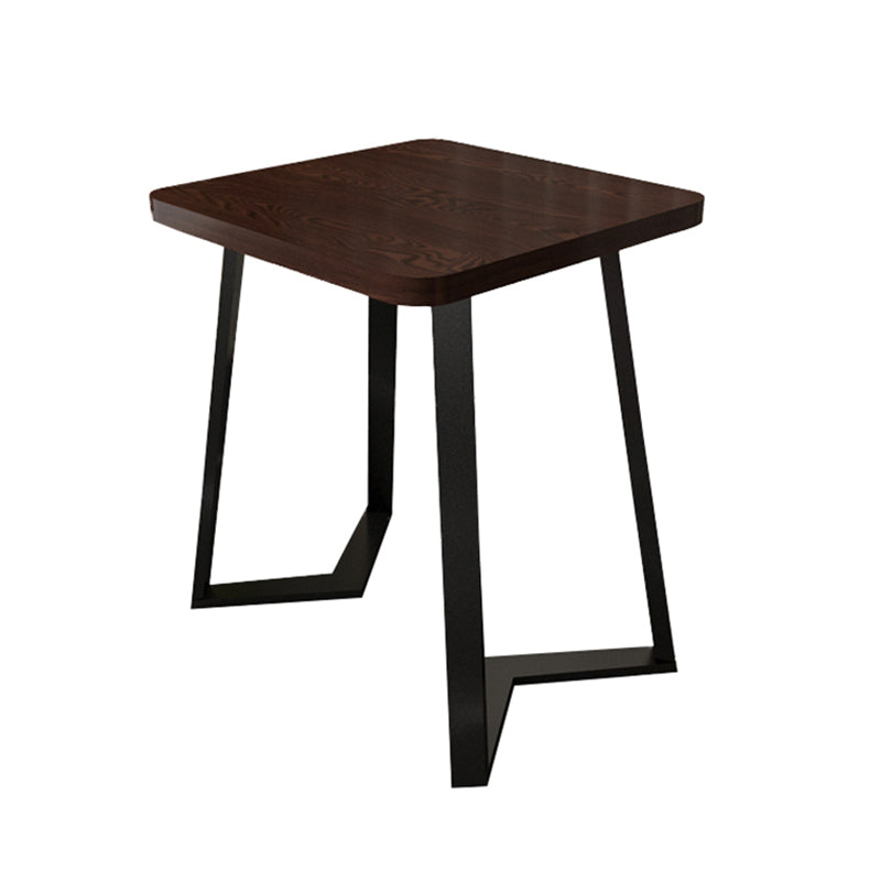 Industrial Wooden Dinner Room Kitchen Table Brown Table with Black Frame for Dining Room