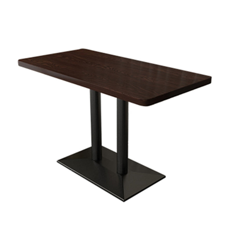Industrial Wooden Dinner Room Kitchen Table Brown Table with Black Frame for Dining Room