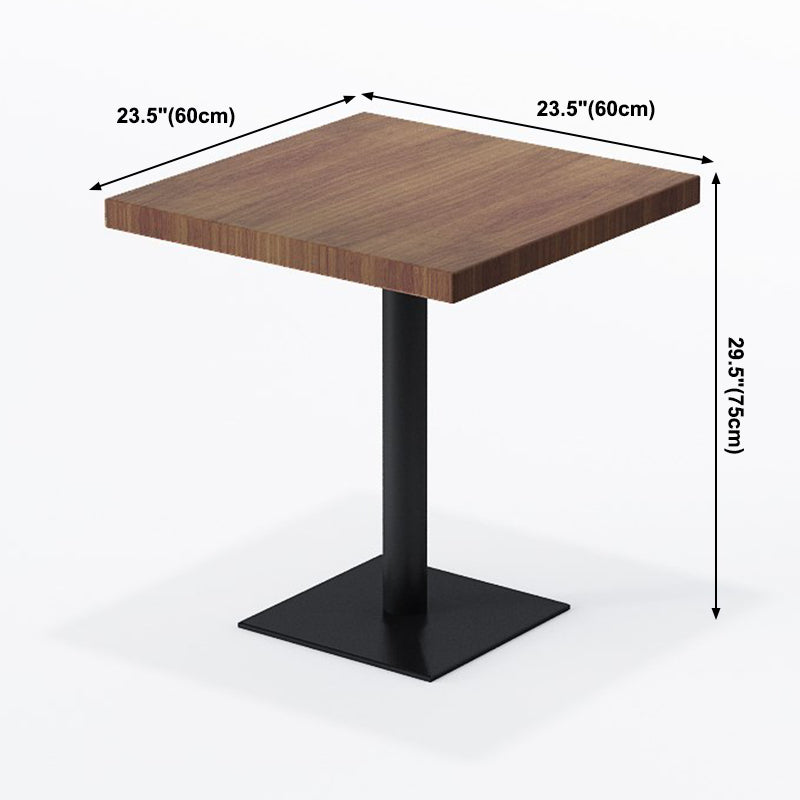 Industrial Solid Wood Dinner Room Kitchen Table Brown Table with Black Frame