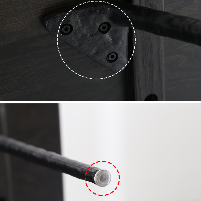 4-foot Oak Solid Wood Industrial Rectangle Dining Table for Dining Room