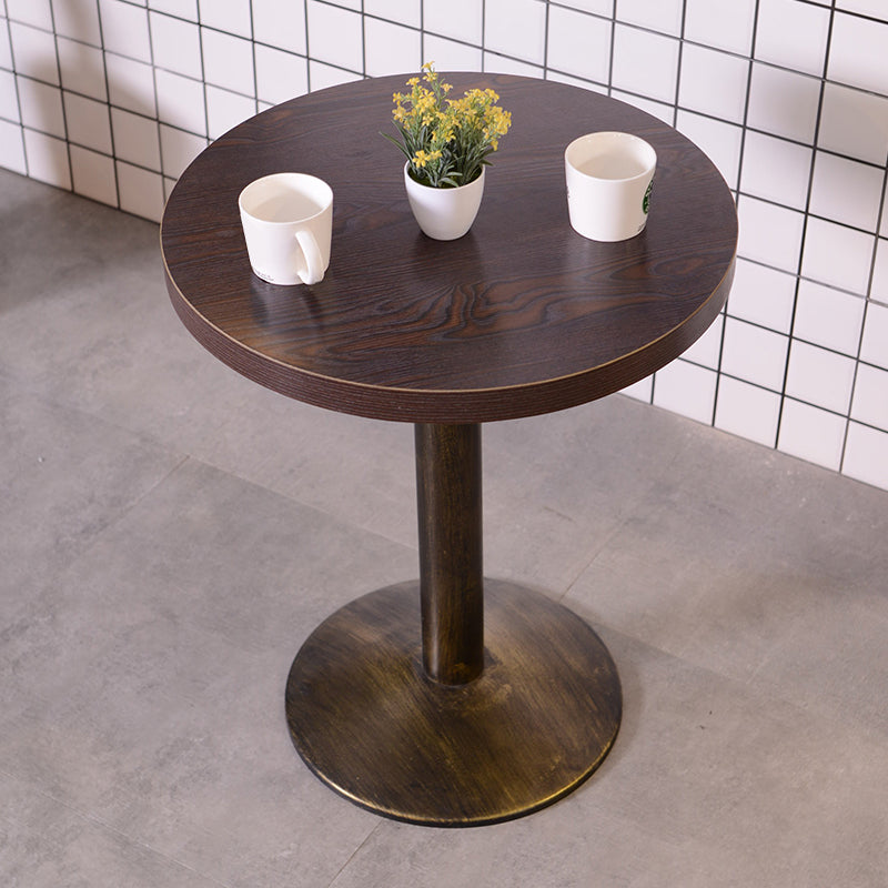 Industrial Wooden Dinner Room Kitchen Table Brown Table with Metal Base for Dining Room
