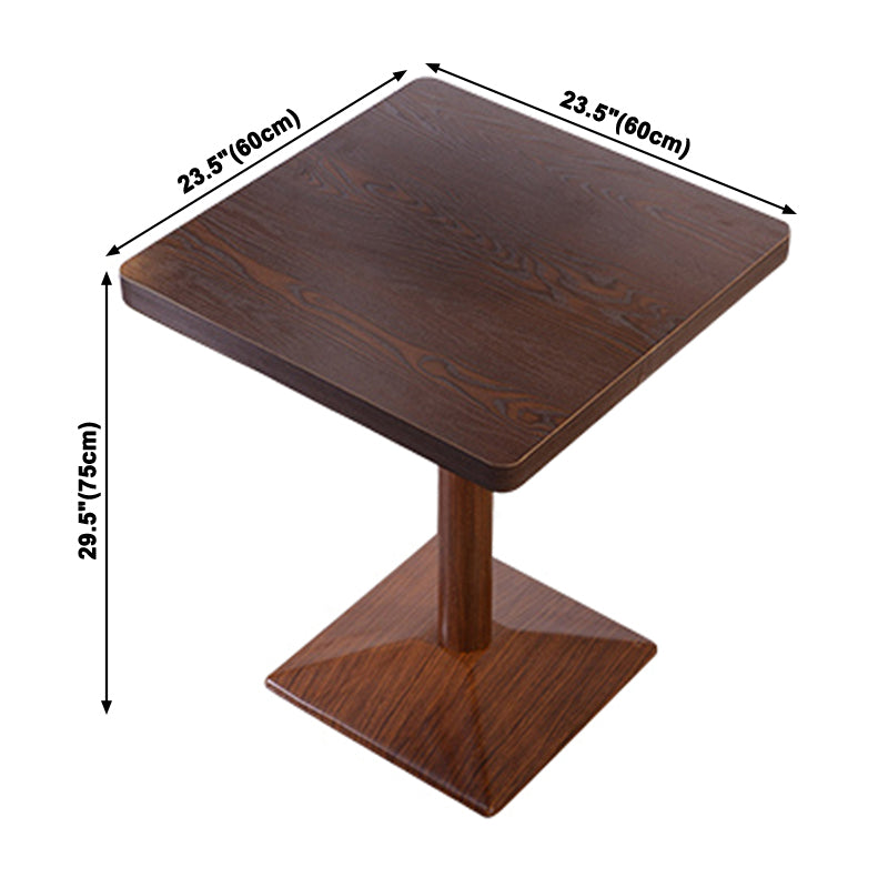 Industrial Wooden Dinner Room Kitchen Table Brown Table with Metal Base for Dining Room