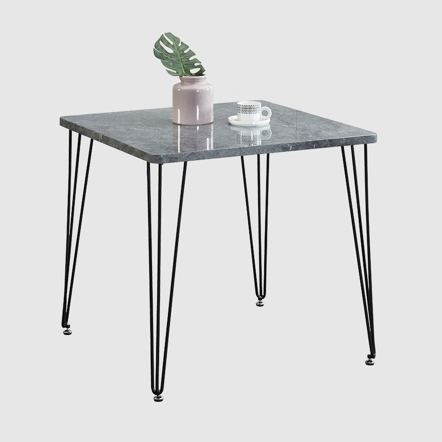 Square Sintered Stone Three-Color Dining Table Industrial 4 Legs Table for Dining Room