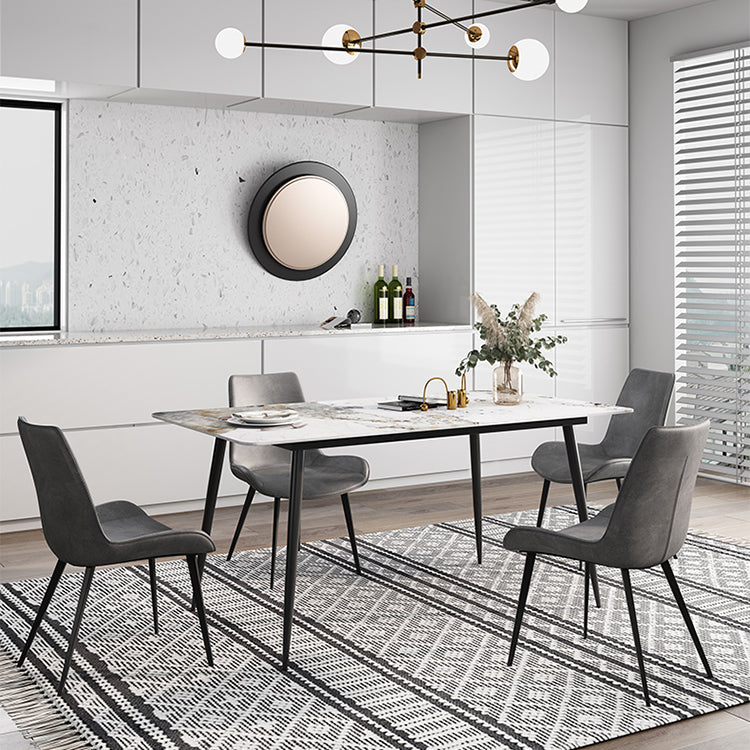 Industrial Style Rectangle Dining Site Table Stone Dining Room Home Furniture