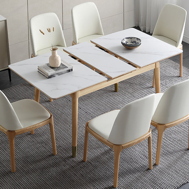 Stone 4-foot Dinette Table Traditional Luxury Extendable Dining Table for Home