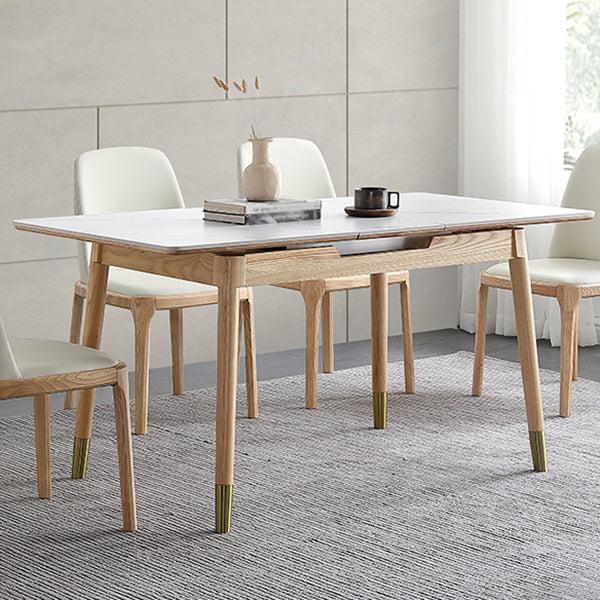 Stone 4-foot Dinette Table Traditional Luxury Extendable Dining Table for Home