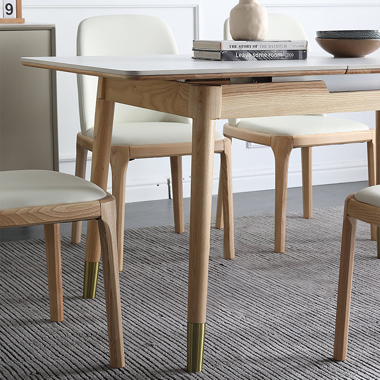 Stone 4-foot Dinette Table Traditional Luxury Extendable Dining Table for Home