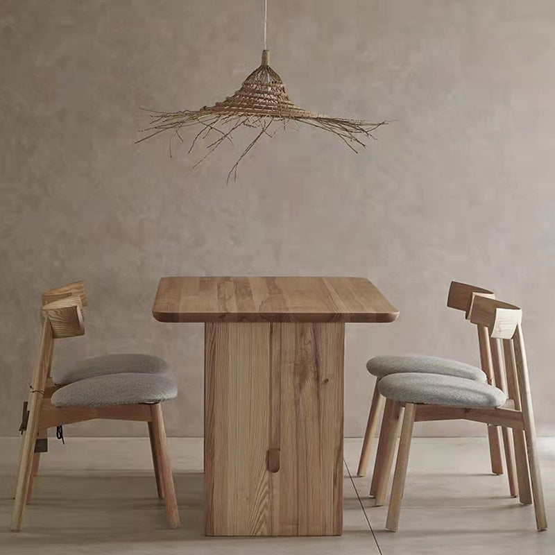 Kausal massives Holz Standard Esstisch Khaki Rechteck Form Esstisch für Küche