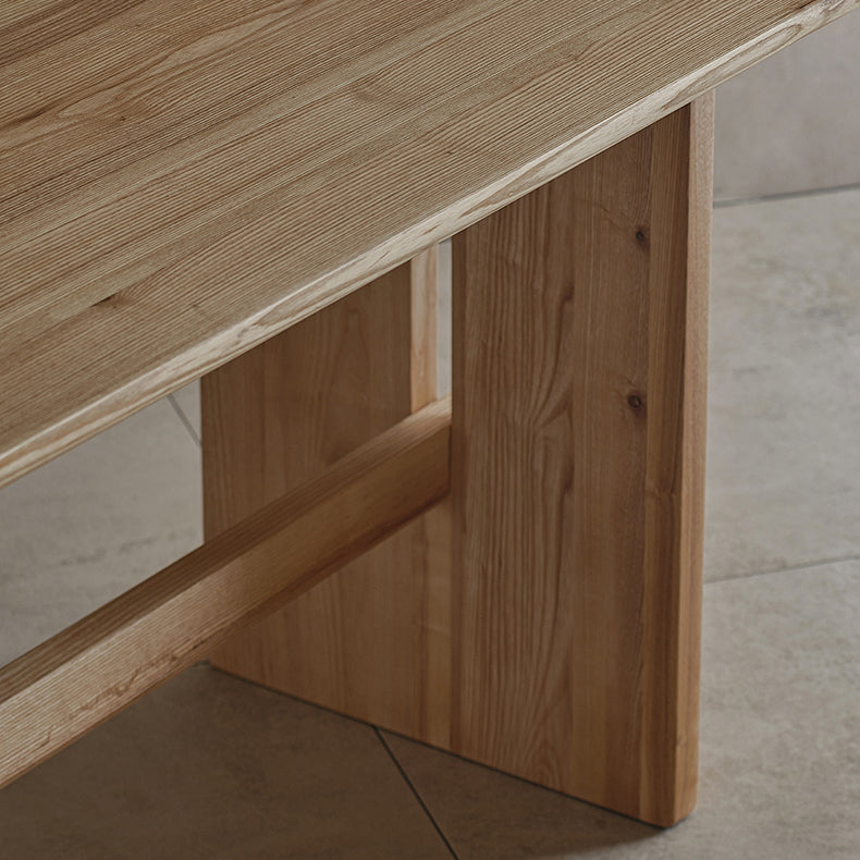 Kausal massives Holz Standard Esstisch Khaki Rechteck Form Esstisch für Küche