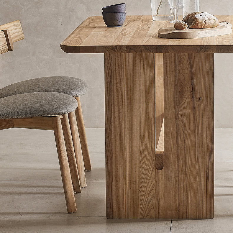 Kausal massives Holz Standard Esstisch Khaki Rechteck Form Esstisch für Küche