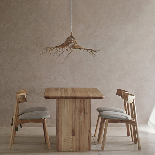 Kausal massives Holz Standard Esstisch Khaki Rechteck Form Esstisch für Küche