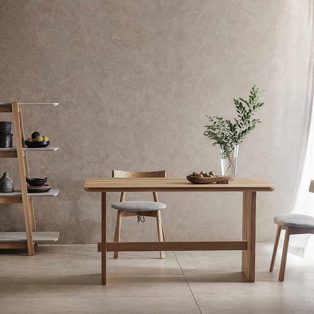 Kausal massives Holz Standard Esstisch Khaki Rechteck Form Esstisch für Küche